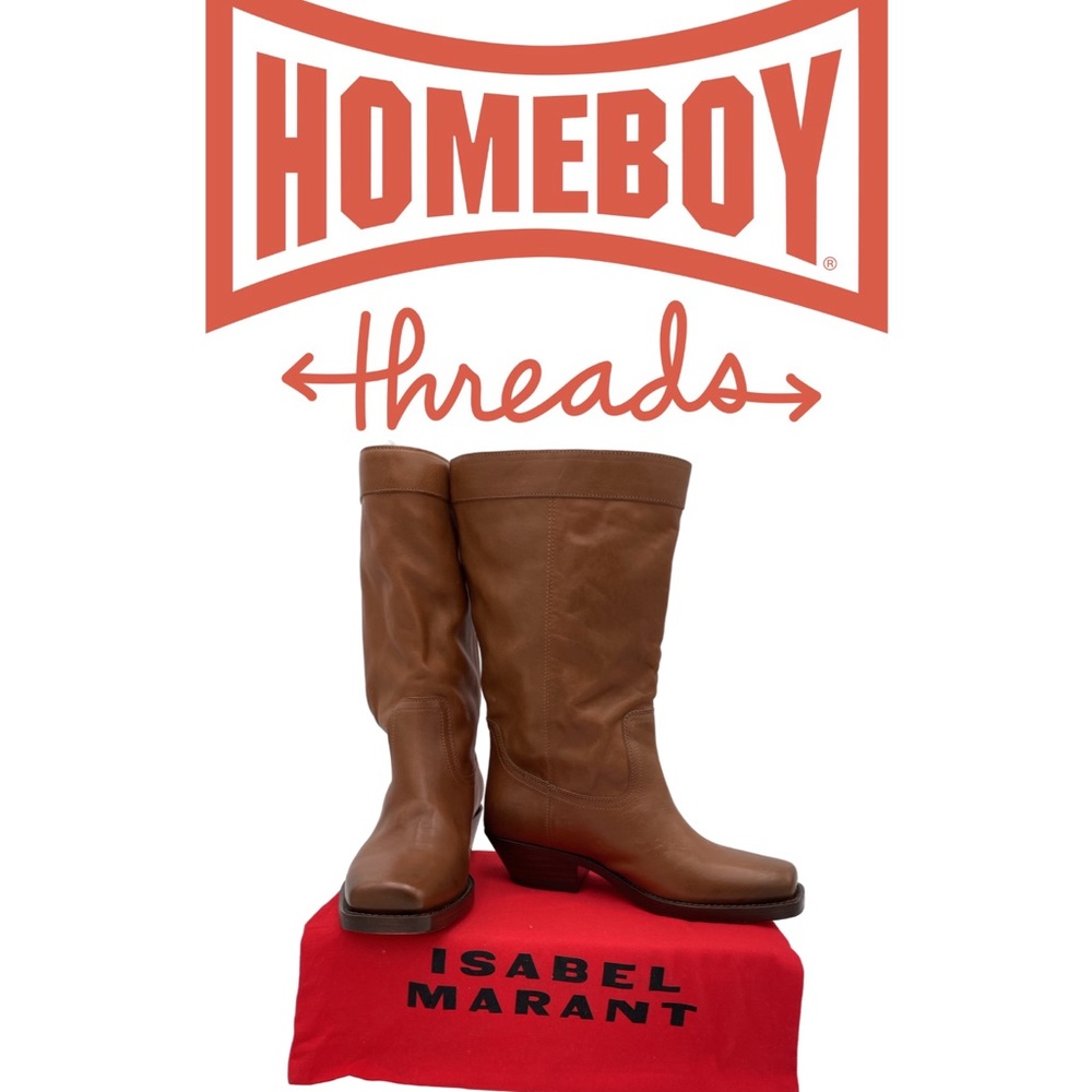 Isabel Marant Tan Leather Mid-Calf Boots - Picture 5 of 7